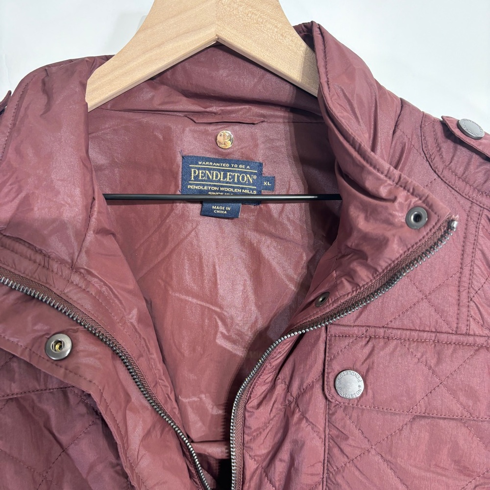 New Pendleton Quilted Red Full Zip Jacket - image 2